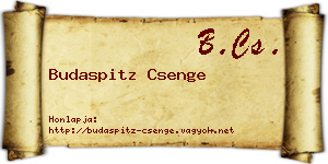 Budaspitz Csenge névjegykártya